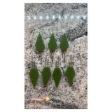 Set of 7 Vintage Green Bakelite Corn Holders