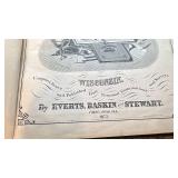 1873 Combination Atlas Map of Walworth County Wisconsin Everts Baskin & Stewart