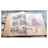 1873 Combination Atlas Map of Walworth County Wisconsin Everts Baskin & Stewart