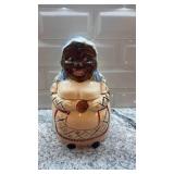 Vintage Ceramic Mammy Cookie Jar 9.5 in Tall with Chip and Crazing