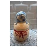 Vintage Ceramic Mammy Cookie Jar 9.5 in Tall with Chip and Crazing