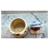 Vintage Ceramic Mammy Cookie Jar 9.5 in Tall with Chip and Crazing