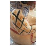 Vintage Ceramic Mammy Cookie Jar 9.5 in Tall with Chip and Crazing