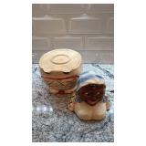 Vintage Ceramic Mammy Cookie Jar 9.5 in Tall with Chip and Crazing