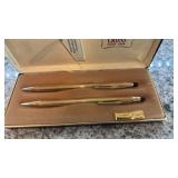 Cross 10 Karat Gold Filled Pen and Pencil Set in Presentation Box
