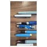 Collection of 4 Vintage Fountain Pens Assorted Colors and Styles