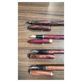 Collection of 4 Vintage Marbled Fountain Pens