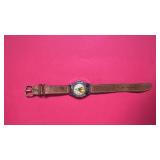 Vintage Dick Tracy Character Watch with Leather Band