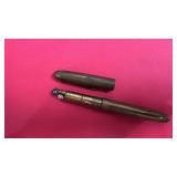 Antique Brass Lighter Shaped Like Fountain Pen