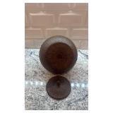 Vintage Cast Iron Lidded Pot with Handles, 5.5 x 6 Inches