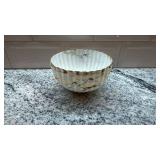 Porcelain Bowl and Saucer Set with Gold Crane Motif