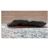 Alex P. Signed Inuit Stone Carving of Two Seals 10 x 4 Inches