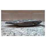 Carved Stone Animal Sculpture Signed 7.5 Inch