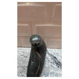 Inuit Soapstone Seal Sculpture by Inukjuak Artist, 7.5 x 5.5 Inches
