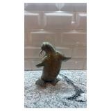 Inuit Soapstone Walrus Sculpture with Certificate 7.5 x 6 Inches