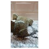Inuit Soapstone Walrus Sculpture with Certificate 7.5 x 6 Inches