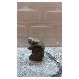 Small Inuit-Style Carved Stone Sculpture, 4.5 in x 3.5 in
