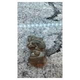 Small Inuit-Style Carved Stone Sculpture, 4.5 in x 3.5 in