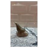 Stone Carved Seal Sculpture 4.5 in x 4.5 in