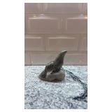 Stone Carved Seal Sculpture 4.5 in x 4.5 in