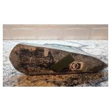 Carved Black Stone Seal Figurine 3 x 5 Inches