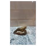 Hand-Carved Stone Seal Figurine 4 x 3 Inches