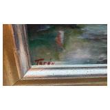 Framed Original Painting Signed by Artist, 10.5 x 8.5 Inches