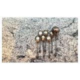 Set of 7 Vintage Ornate Collectible Spoons