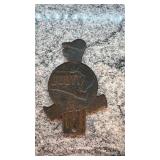 Vintage Tydol Gas Station Attendant Metal Sign Topper