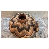 Vukani Zulu Lidded Basket 16 x 10 Inch African Arts & Crafts