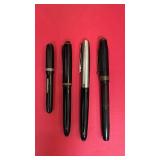 Group of 4 Vintage Fountain Pens Assorted Styles