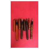 Set of 4 Vintage Fountain Pens Mixed Colors and Finishes