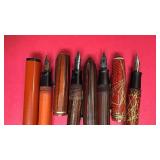 Set of 4 Vintage Fountain Pens Mixed Colors and Finishes