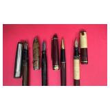 Set of 4 Vintage Fountain Pens Mixed Materials