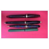 Collection of 3 Vintage Fountain Pens and 1 Ballpoint Pen