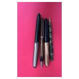 Collection of 4 Vintage Fountain and Ballpoint Pens Assorted Styles