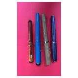 Set of 4 Vintage Fountain Pens Assorted Colors