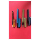 Set of 4 Vintage Fountain Pens Assorted Colors