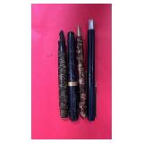 Collection of 4 Vintage Fountain and Ballpoint Pens
