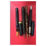 Collection of 4 Vintage Fountain and Ballpoint Pens