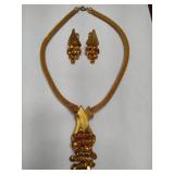 *Rare* Vintage Mesh Waterfall Necklace & Clip Earring Set *Rare* Vintage Mesh Waterfall Necklace & Clip Earring Set