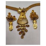 *Rare* Vintage Mesh Waterfall Necklace & Clip Earring Set *Rare* Vintage Mesh Waterfall Necklace & Clip Earring Set