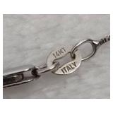14K White Gold Chain & Pendant 14K White Gold Chain & Pendant