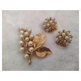 Trifari Stamped Earrings & Brooch Trifari Stamped Earrings & Brooch