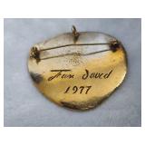 Vintage Jean David 1977 Gold Tone Brooch/Pendant Vintage Jean David 1977 Gold Tone Brooch/Pendant