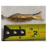 Gold Tone Articulated Fish Pendant Gold Tone Articulated Fish Pendant