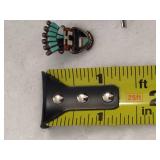 Vintage Zuni Headdress Tie Tack Vintage Zuni Headdress Tie Tack