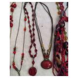 Lot of Reds - Vintage Necklaces Lot of Reds - Vintage Necklaces