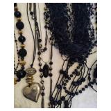 Lot of Black Costume Jewelry Necklaces Lot of Black Costume Jewelry Necklaces