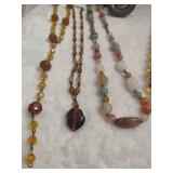 Lot of Beaded Vintage Necklaces incl Les Bernard Lot of Beaded Vintage Necklaces incl Les Bernard